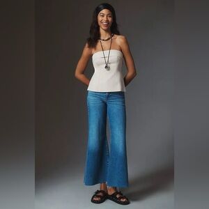 FRAME Le Palazzo Crop Wide Leg Jeans Jonah Wash Size 28 New Without Tags